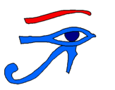 Dibuix Ull Horus pintat per joan