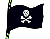 Dibuix Bandera pirata pintat per gemma