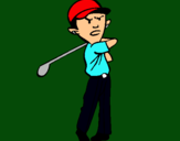 Dibuix Jugador de golf pintat per lisa
