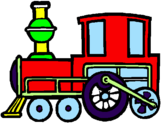 Dibuix Tren pintat per marc