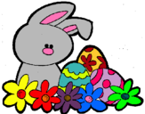 Dibuix Conillet de Pasqua pintat per CarLa LaUrA i ANNa Ker