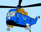 Dibuix Helicòpter al rescat  pintat per gerard