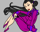 Dibuix Princesa ninja pintat per astrid