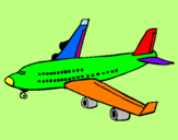 Dibuix Avió de passatgers  pintat per pere