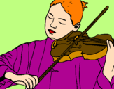 Dibuix Violinista  pintat per  marrina