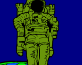 Dibuix Astronauta pintat per neil amestrong