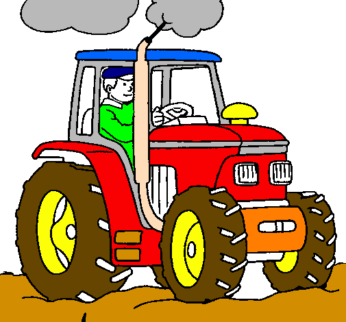Tractor en funcionament 
