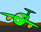 Dibuix Avió aterrant  pintat per damiázmkfyrettyuuiyhhtrzz