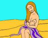 Dibuix Mare amb la seva nadó pintat per laiam,f
