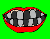 Dibuix Boca i dents pintat per demi lovato