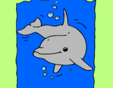 Dibuix Dofí pintat per sandra