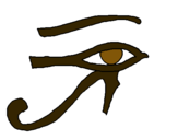 Dibuix Ull Horus pintat per miriam