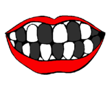 Dibuix Boca i dents pintat per anna