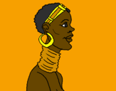 Dibuix Africana pintat per sandra C