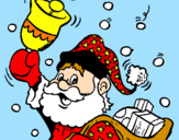Dibuix Santa Claus i la seva campana  pintat per À ngels