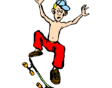 Dibuix Skateboard pintat per ander