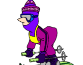 Dibuix Esquiador abrigat pintat per olgac