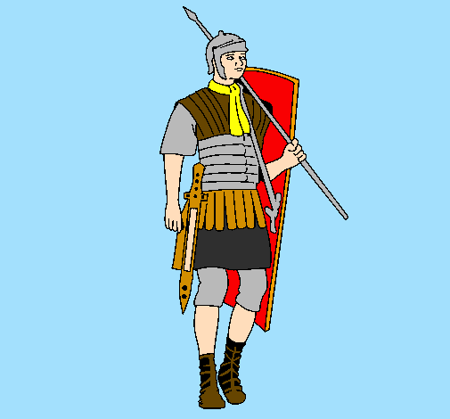Dibuix Soldat romà  pintat per JAUME J