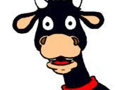 Dibuix Vaca sorpresa pintat per bou