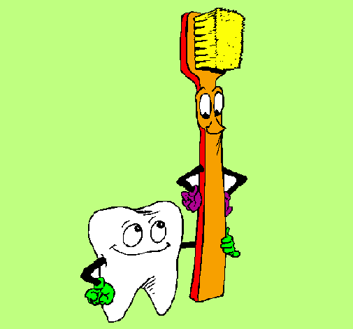 Queixal i raspall de dents