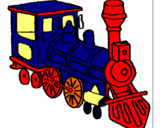 Dibuix Tren pintat per marc