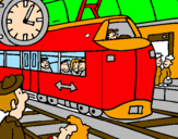 Dibuix Estació de ferrocarrils pintat per Adrian
