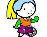 Dibuix Noia tennista pintat per Meritxell