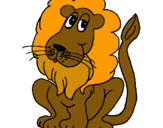 Dibuix Lleó pintat per leon