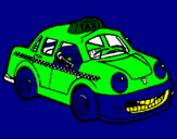 Dibuix Herbie taxista pintat per Andrés
