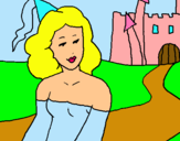 Dibuix Princesa i castell pintat per victor