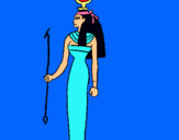 Dibuix Hathor pintat per julia