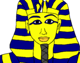 Dibuix Tutankamon pintat per joan orengo