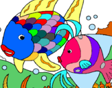 Dibuix Peixos pintat per peix irisat