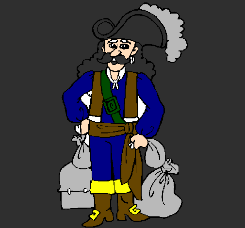 Pirata amb sacs d'or