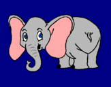 Dibuix Elefant petit pintat per elepant