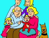 Dibuix Família pintat per ximena