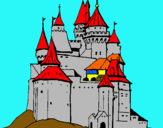 Dibuix Castell medieval pintat per guillem palau