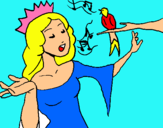 Dibuix Princesa cantant pintat per NURIA    I    MARTA