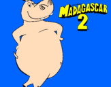 Dibuix Madagascar 2 Gloria pintat per pau