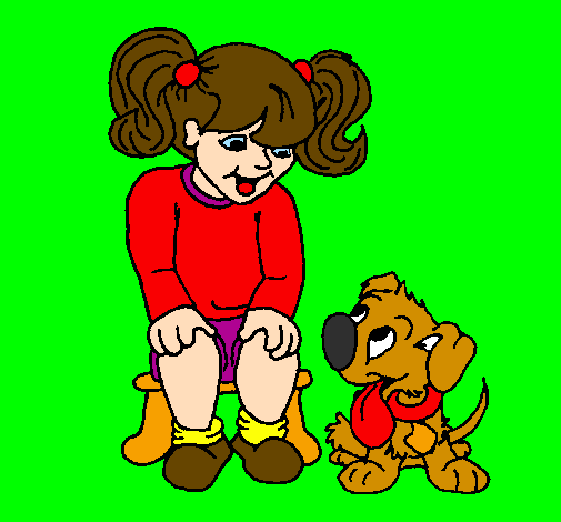 Nena amb el seu gosset