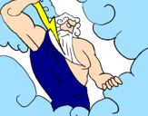 Dibuix Déu Zeus pintat per Diego