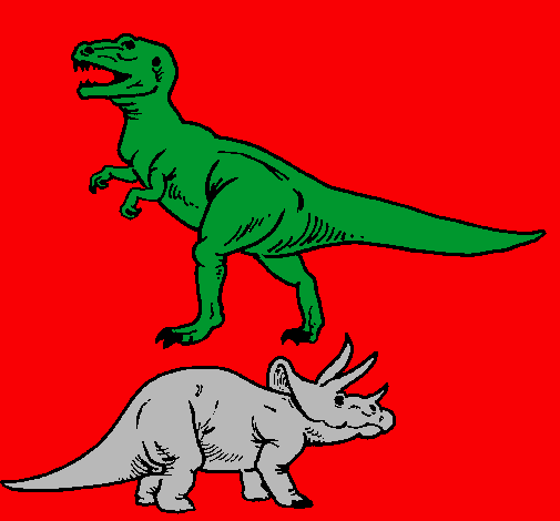 Triceratops i tiranosaurios rex 
