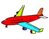 Dibuix Avió de passatgers  pintat per TONI LLOVERA ROCA