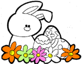 Dibuix Conillet de Pasqua pintat per meritxell