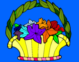 Dibuix Cistell amb flors 4 pintat per JUDITH