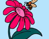 Dibuix Margarida amb abella pintat per     Fido 