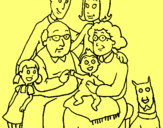 Dibuix Família pintat per anaïs