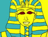 Dibuix Tutankamon pintat per joan    c