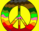 Dibuix Símbol de la pau pintat per jon