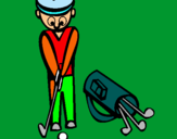 Dibuix Jugador de golf II pintat per pere  cruz